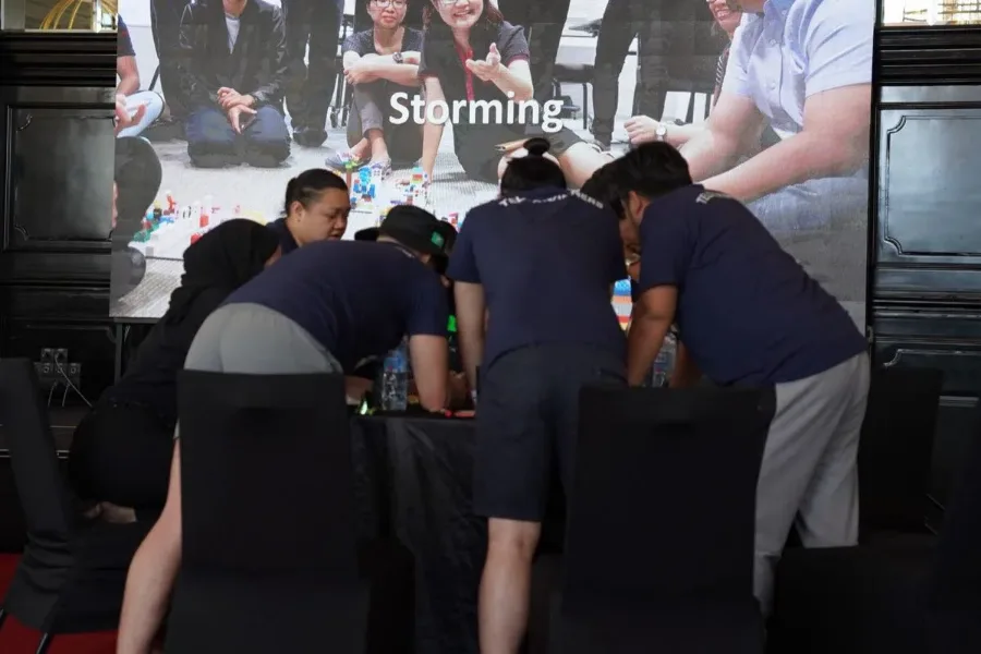 Telcowinners at a team event