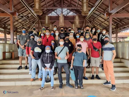 Telcowinners at a team event