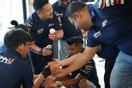 Telcowinners at a team event