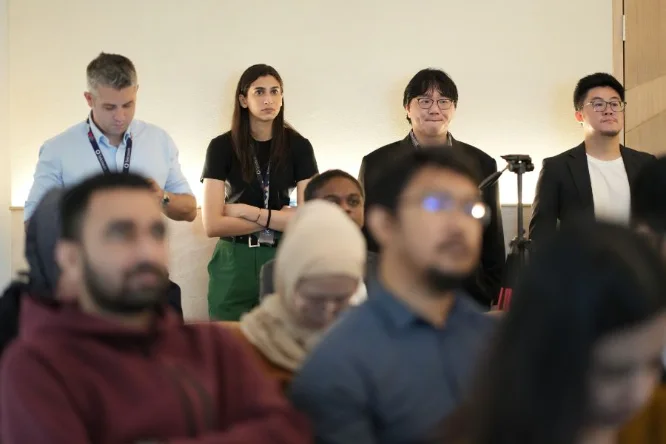 Standing room at the back during a session