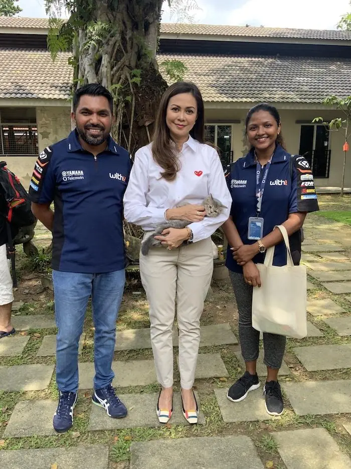 Telcowin volunteers with SPCA royal patron on World Animal Day